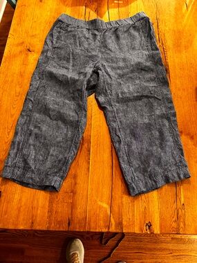 J Jill Pure Jill Linen wide leg crop pants